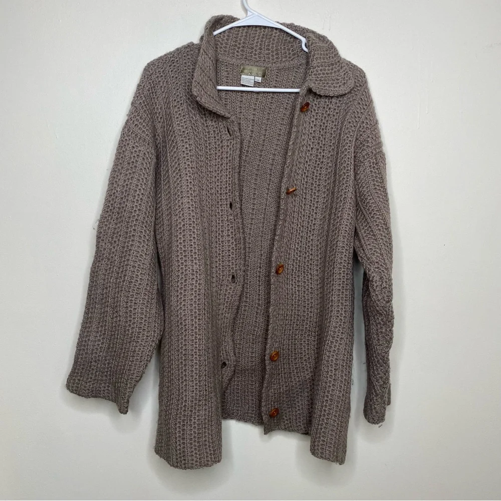 The Territory Ahead Wool Chunky Knit Cardigan Sweater - Picture 3 of 8